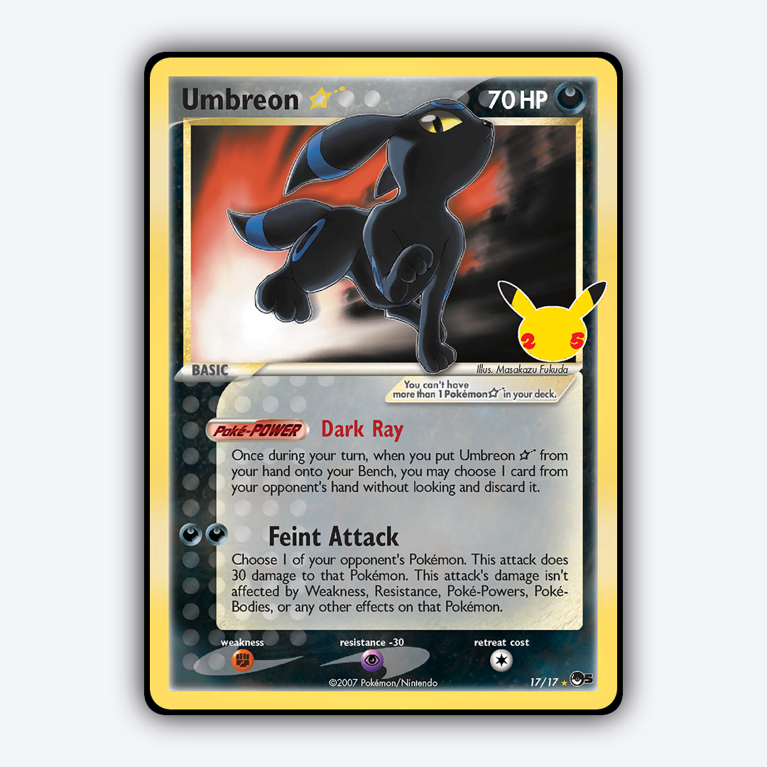 Umbreon _ #17 - Celebrations: Classic Collection Set - Card Rug