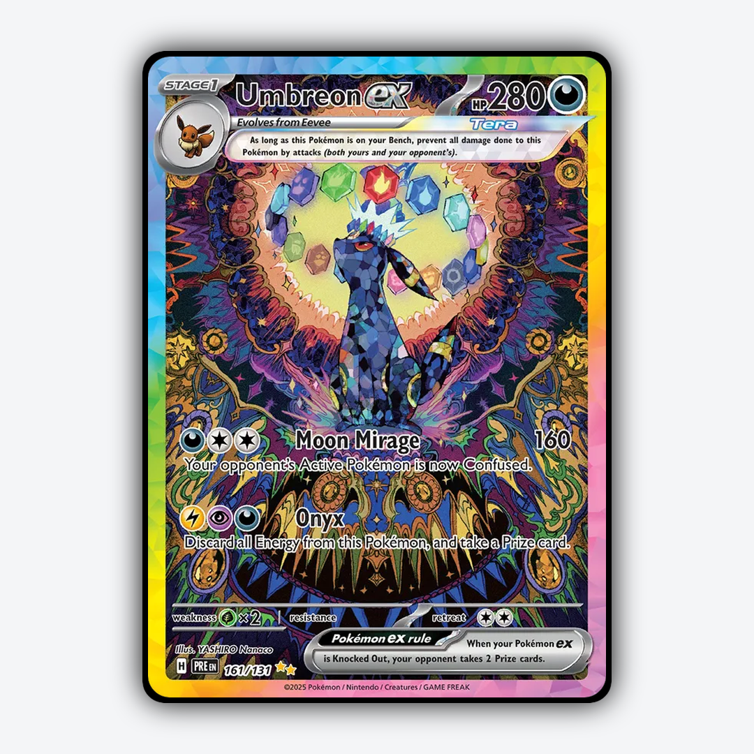 Umbreon ex #161 - Prismatic Evolutions Set - Card Rug