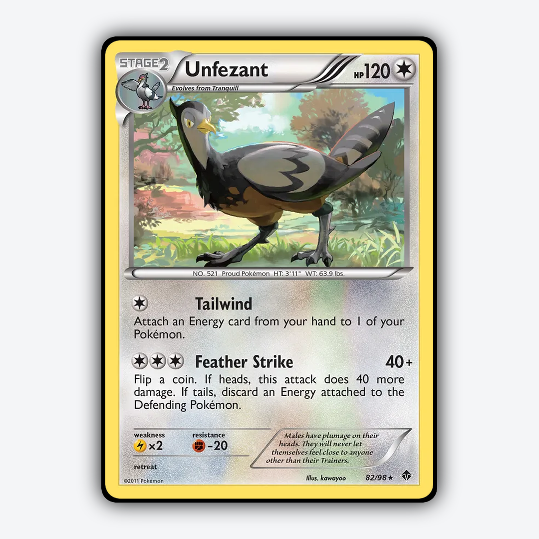 Unfezant 082/98 - Emerging Powers Set - Card Rug