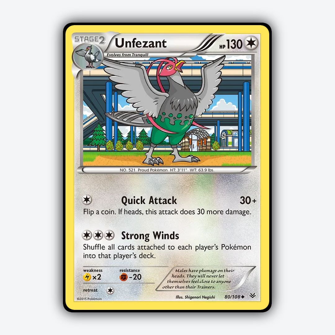 Unfezant 080/108 - Roaring Skies Set - Card Rug