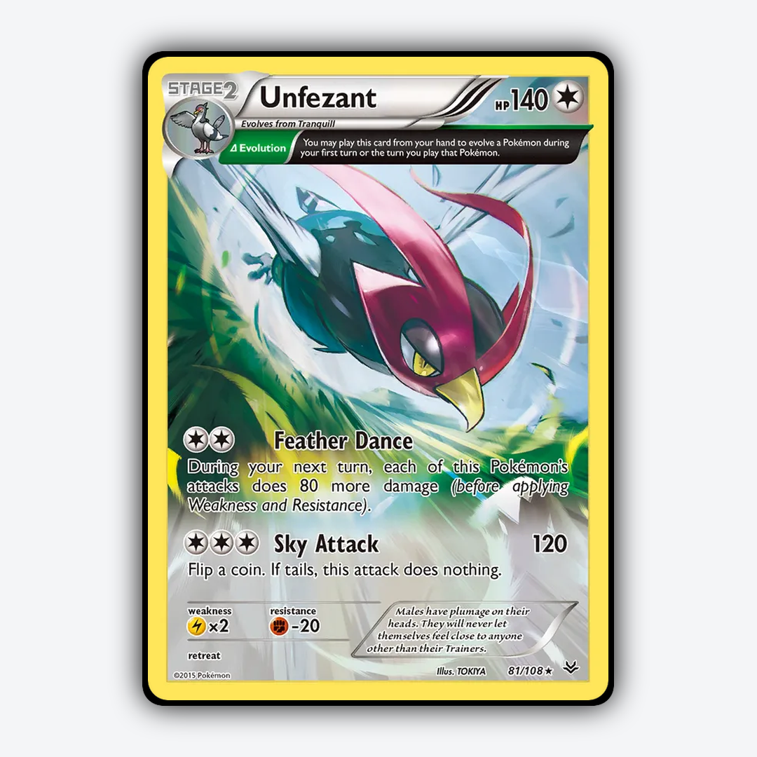 Unfezant 081/108 - Roaring Skies Set - Card Rug