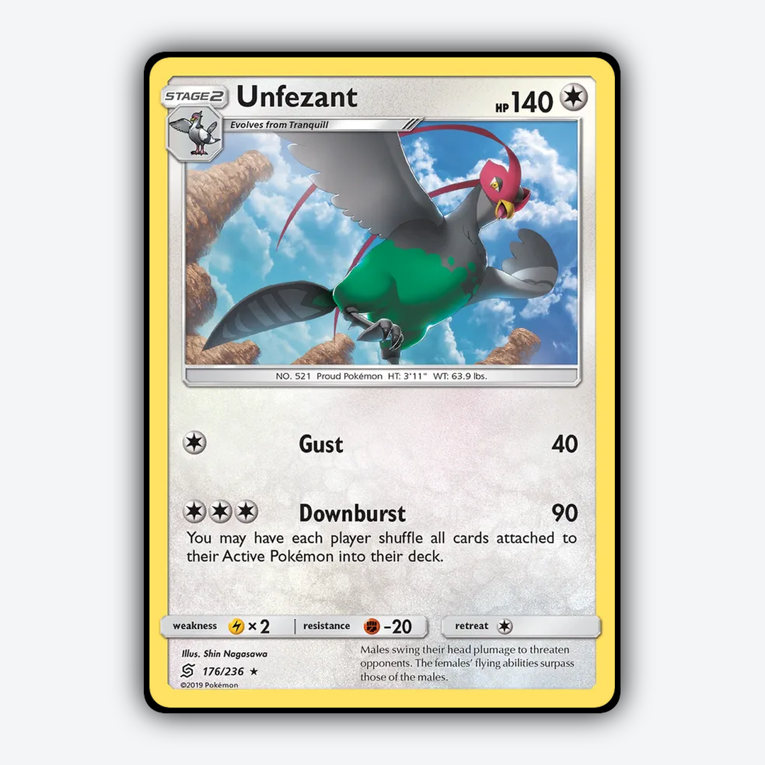 Unfezant 176/236 - Unified Minds Set - Card Rug