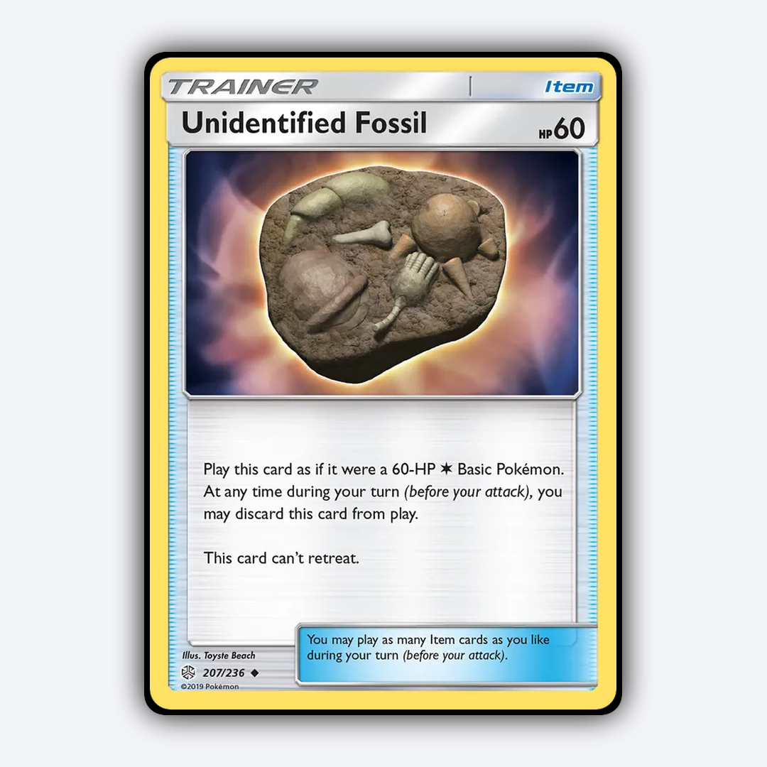Unidentified Fossil 207/236 - Cosmic Eclipse Set - Card Rug
