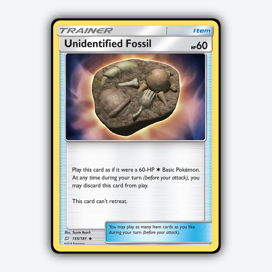 Unidentified Fossil 155/181 - Team Up Set - Card Rug