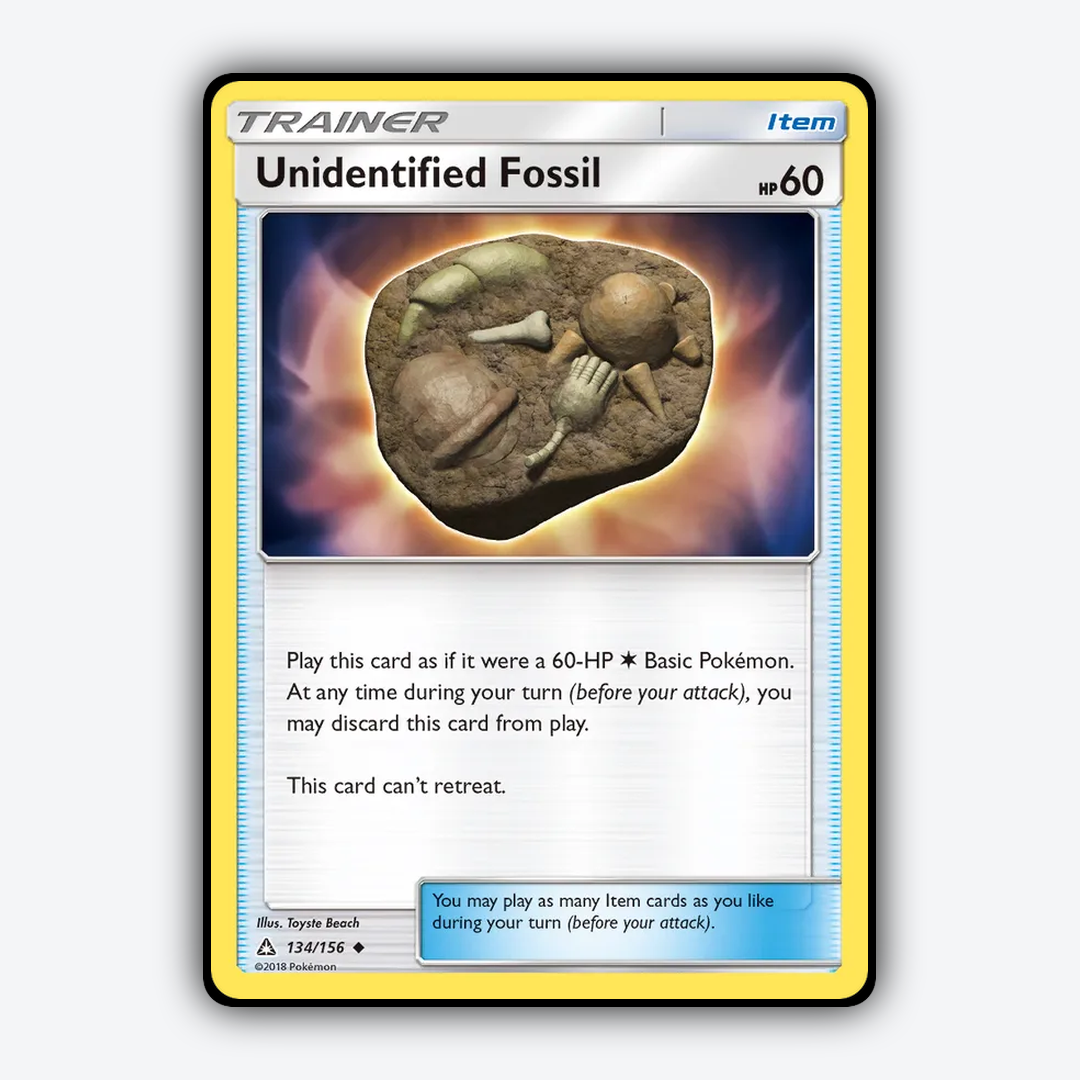 Unidentified Fossil 134/156 - Ultra Prism Set - Card Rug