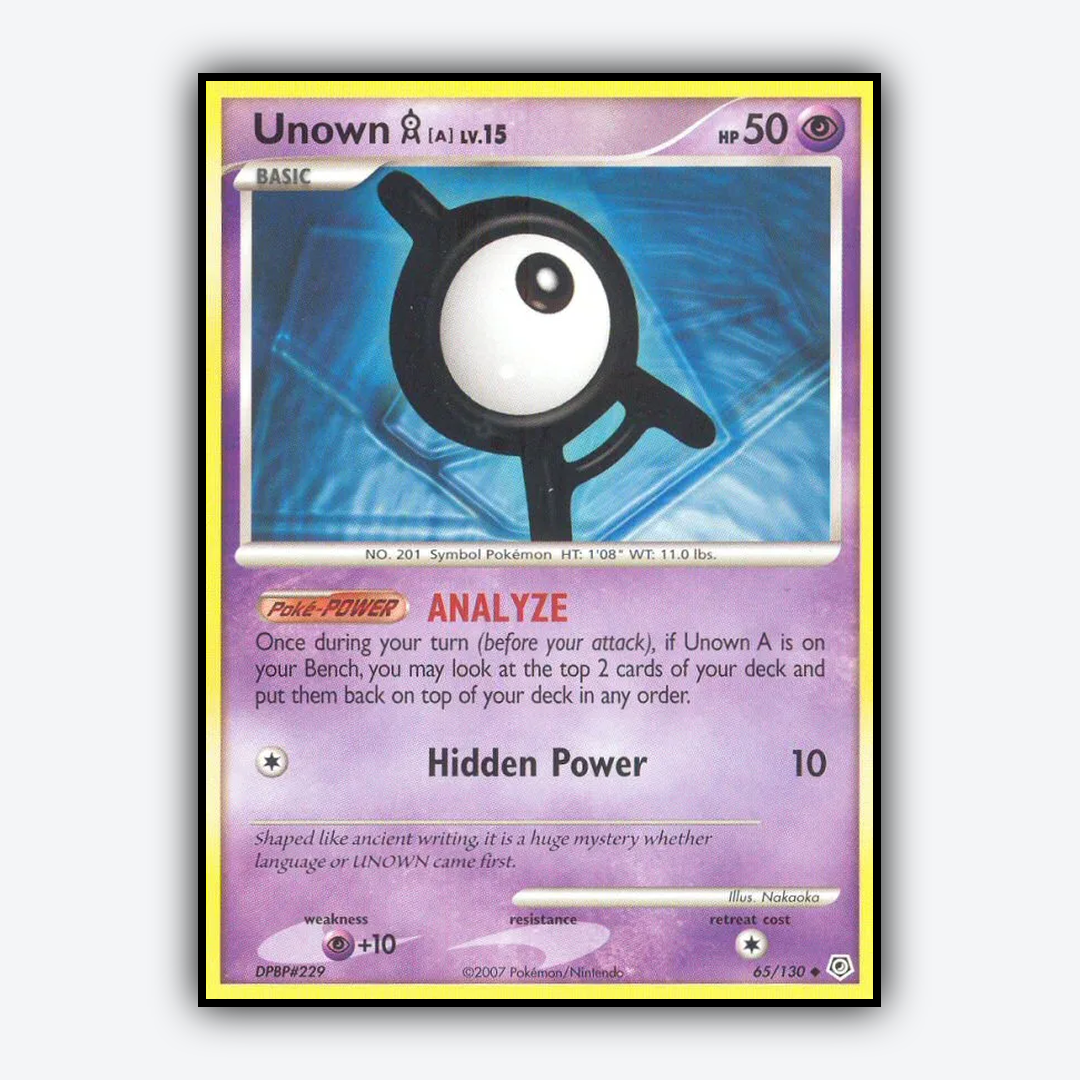 Unown A 065/130 - Diamond & Pearl Set - Card Rug