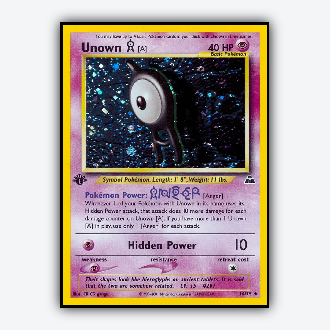 Unown [A] 014/75 - Neo Discovery Set - Card Rug