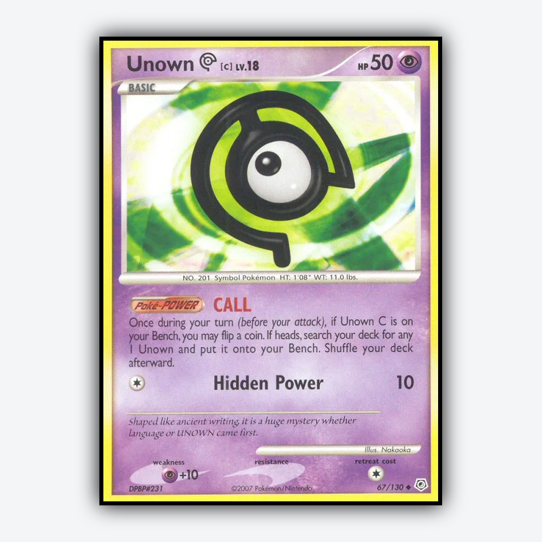 Unown C 067/130 - Diamond & Pearl Set - Card Rug