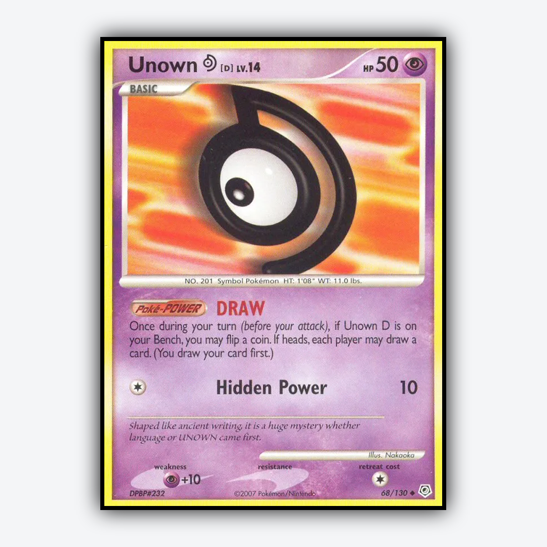 Unown D 068/130 - Diamond & Pearl Set - Card Rug