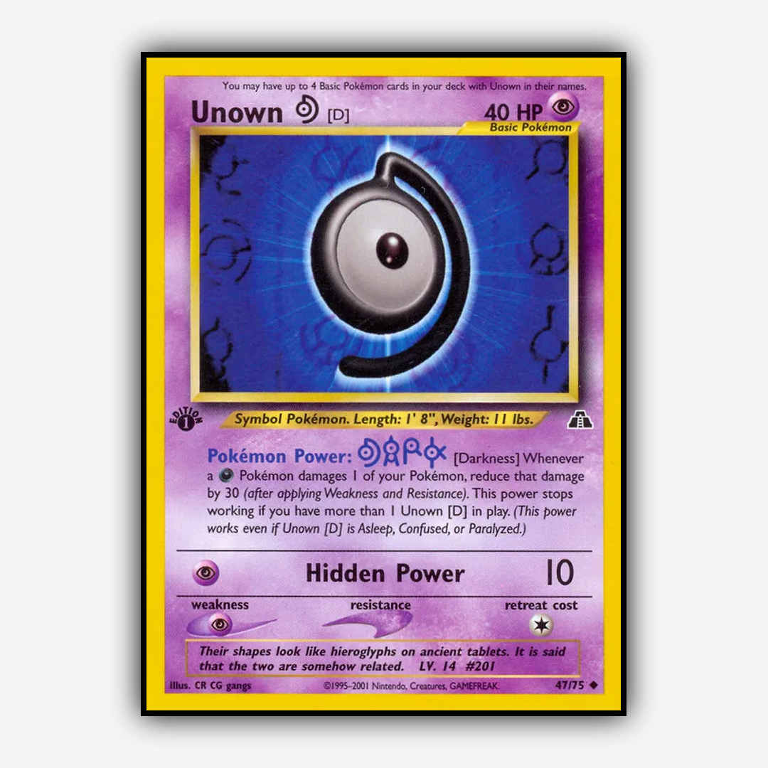 Unown [D] 047/75 - Neo Discovery Set - Card Rug