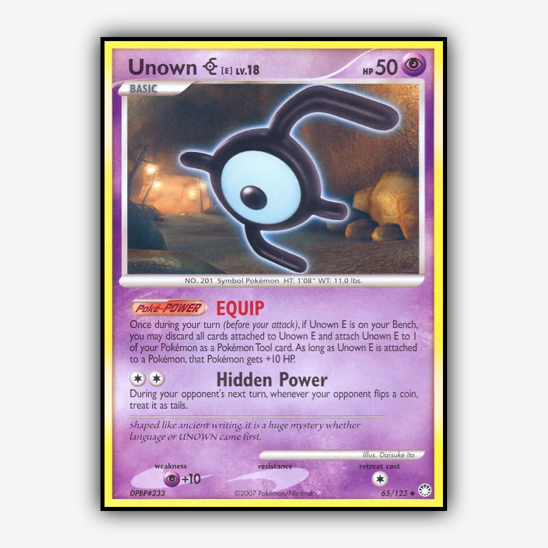 Unown E 065/123 - Mysterious Treasures Set - Card Rug