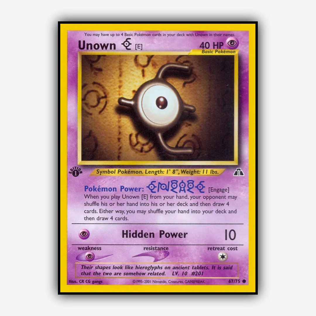 Unown [E] 067/75 - Neo Discovery Set - Card Rug