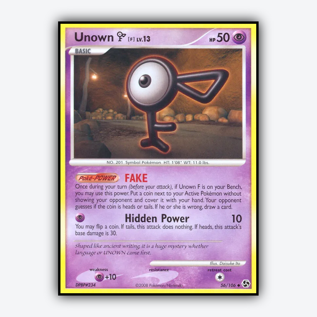 Unown F 056/106 - Great Encounters Set - Card Rug