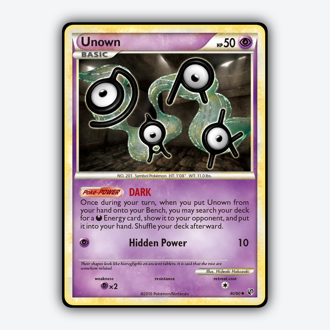 Unown 040/90 - HS—Undaunted Set - Card Rug