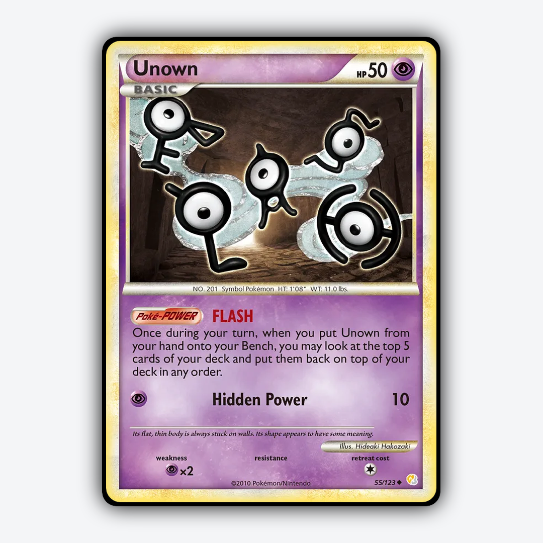 Unown 055/123 - HeartGold & SoulSilver Set - Card Rug