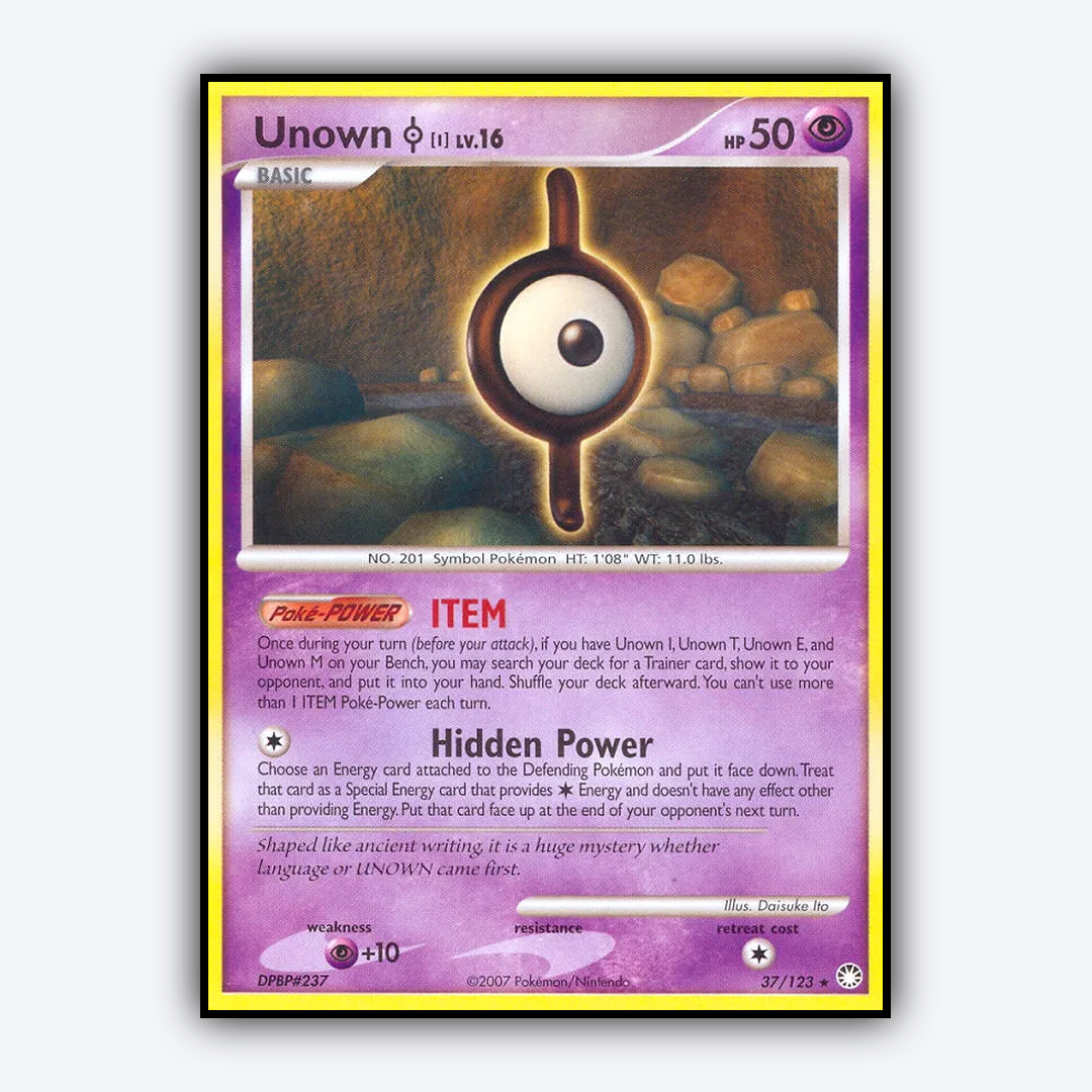 Unown I 037/123 - Mysterious Treasures Set - Card Rug