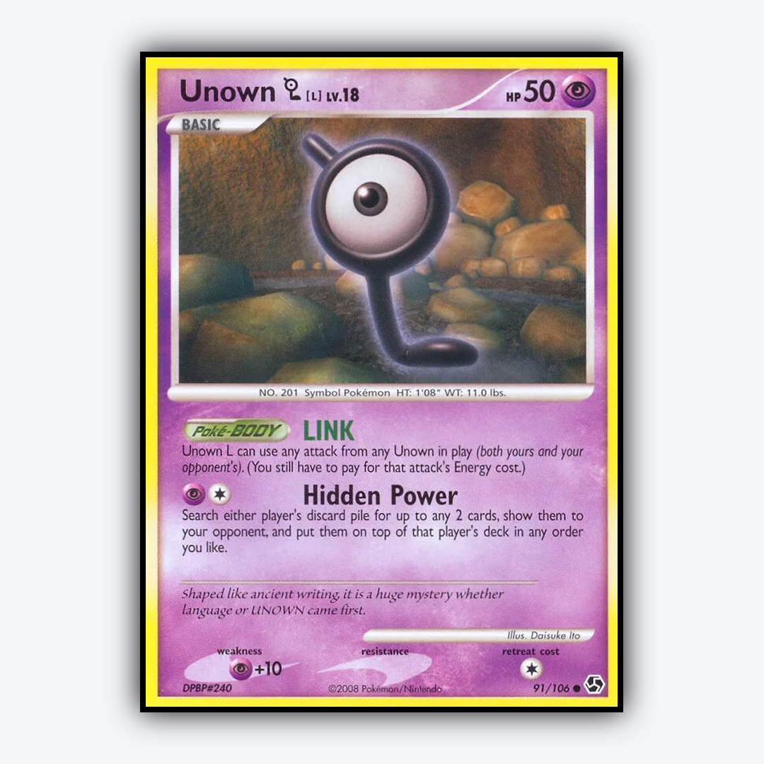 Unown L 091/106 - Great Encounters Set - Card Rug