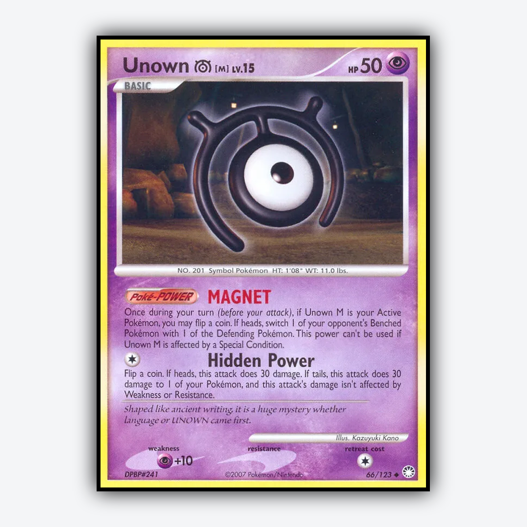 Unown M 066/123 - Mysterious Treasures Set - Card Rug