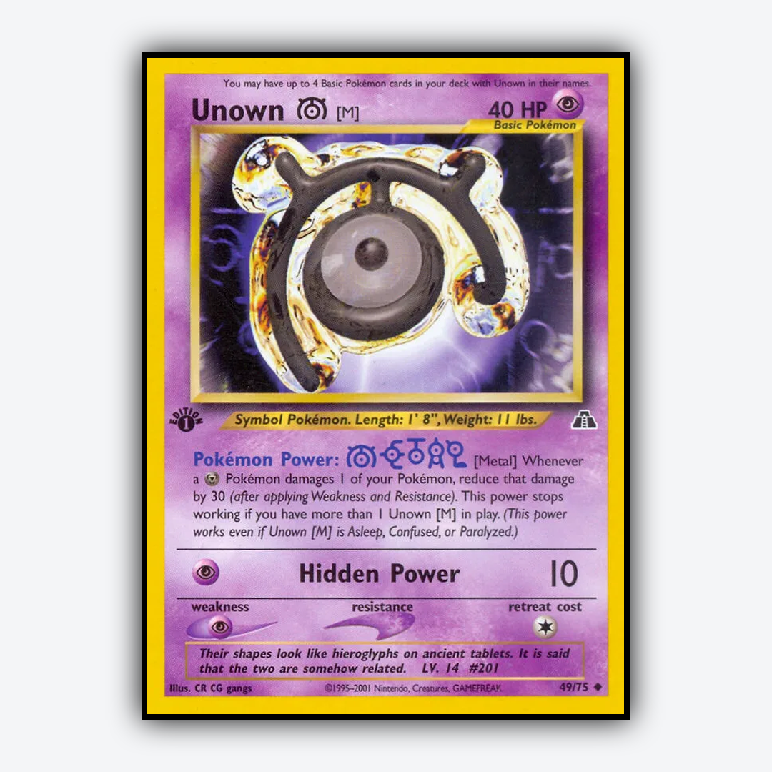 Unown [M] 049/75 - Neo Discovery Set - Card Rug