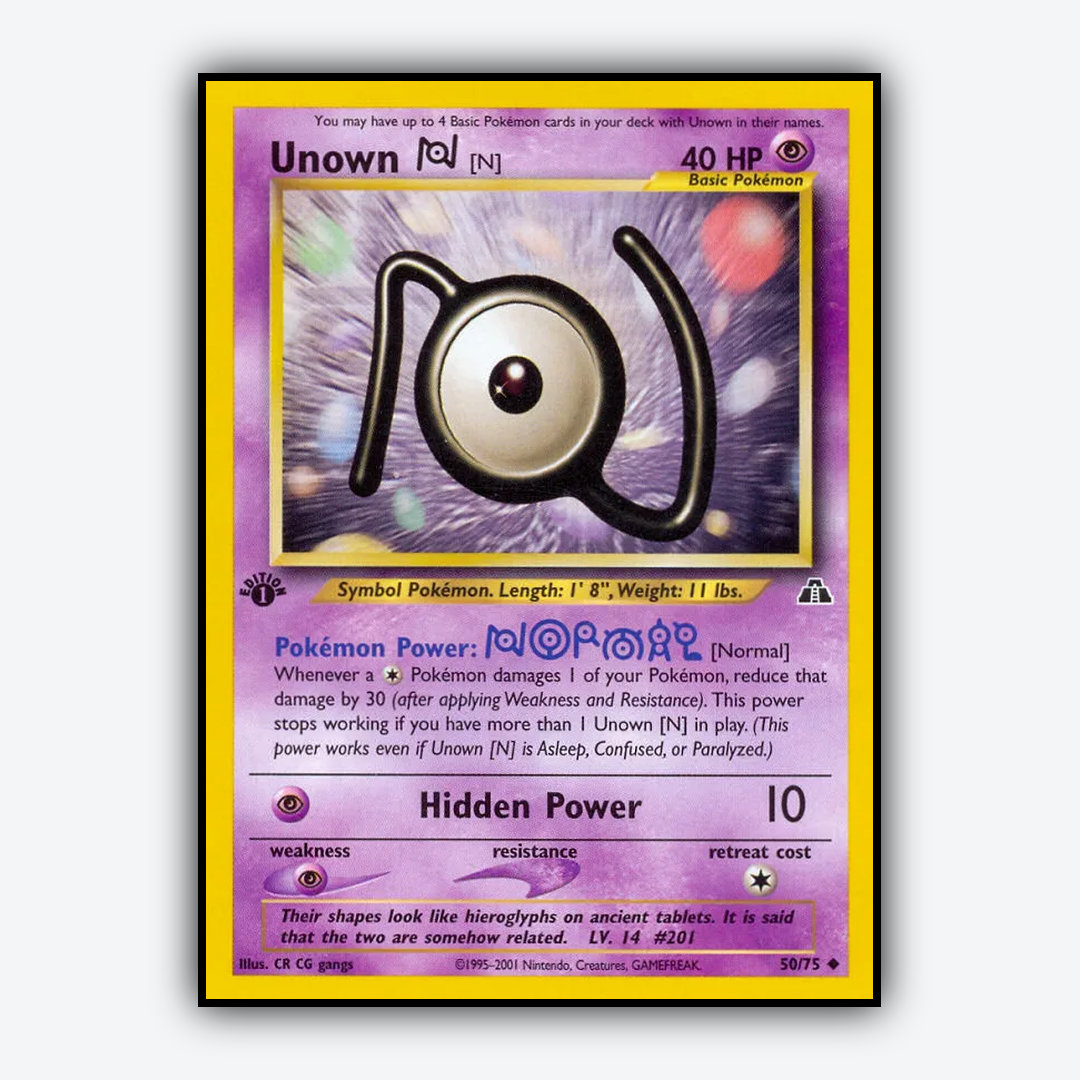 Unown [N] 050/75 - Neo Discovery Set - Card Rug