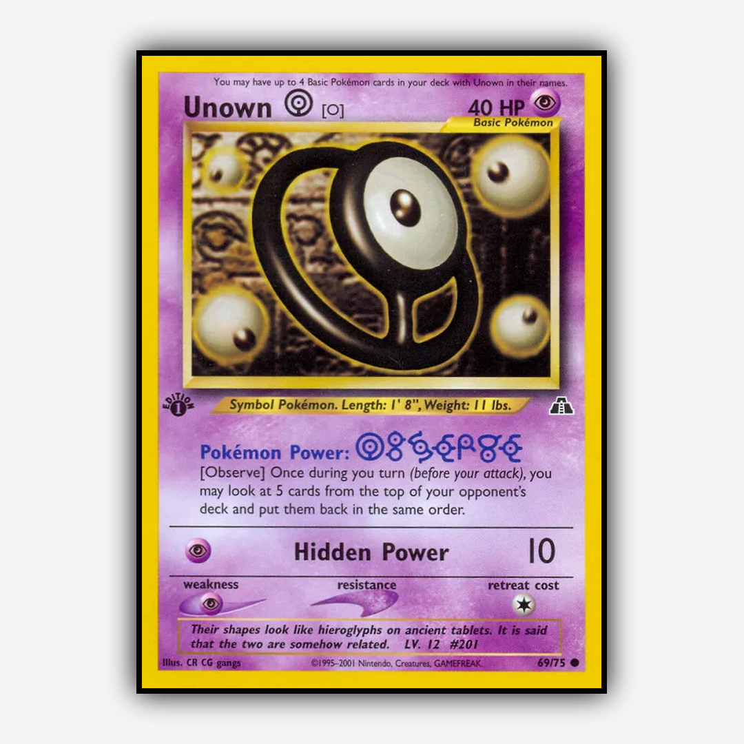 Unown [O] 069/75 - Neo Discovery Set - Card Rug