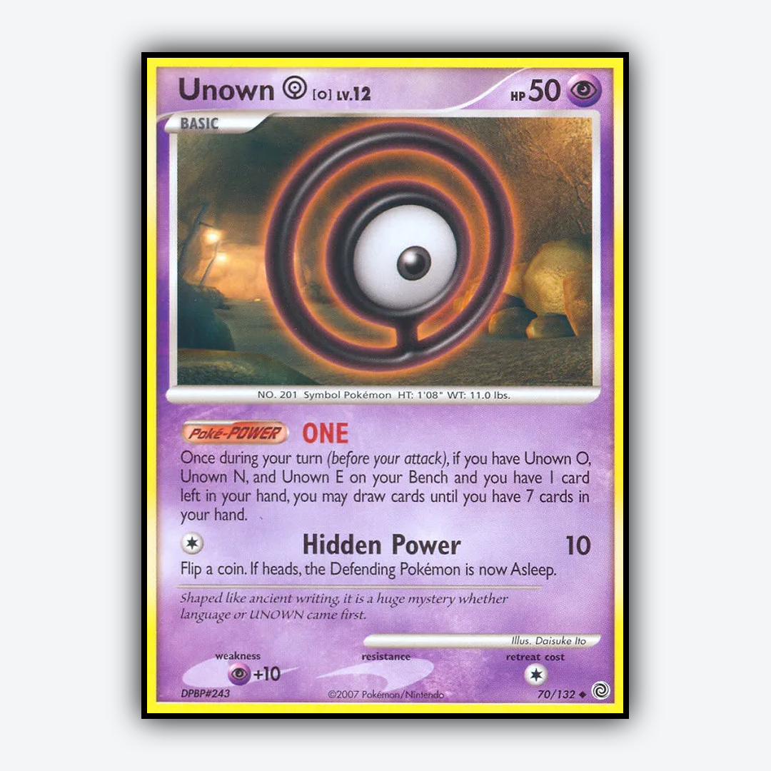Unown O 070/132 - Secret Wonders Set - Card Rug