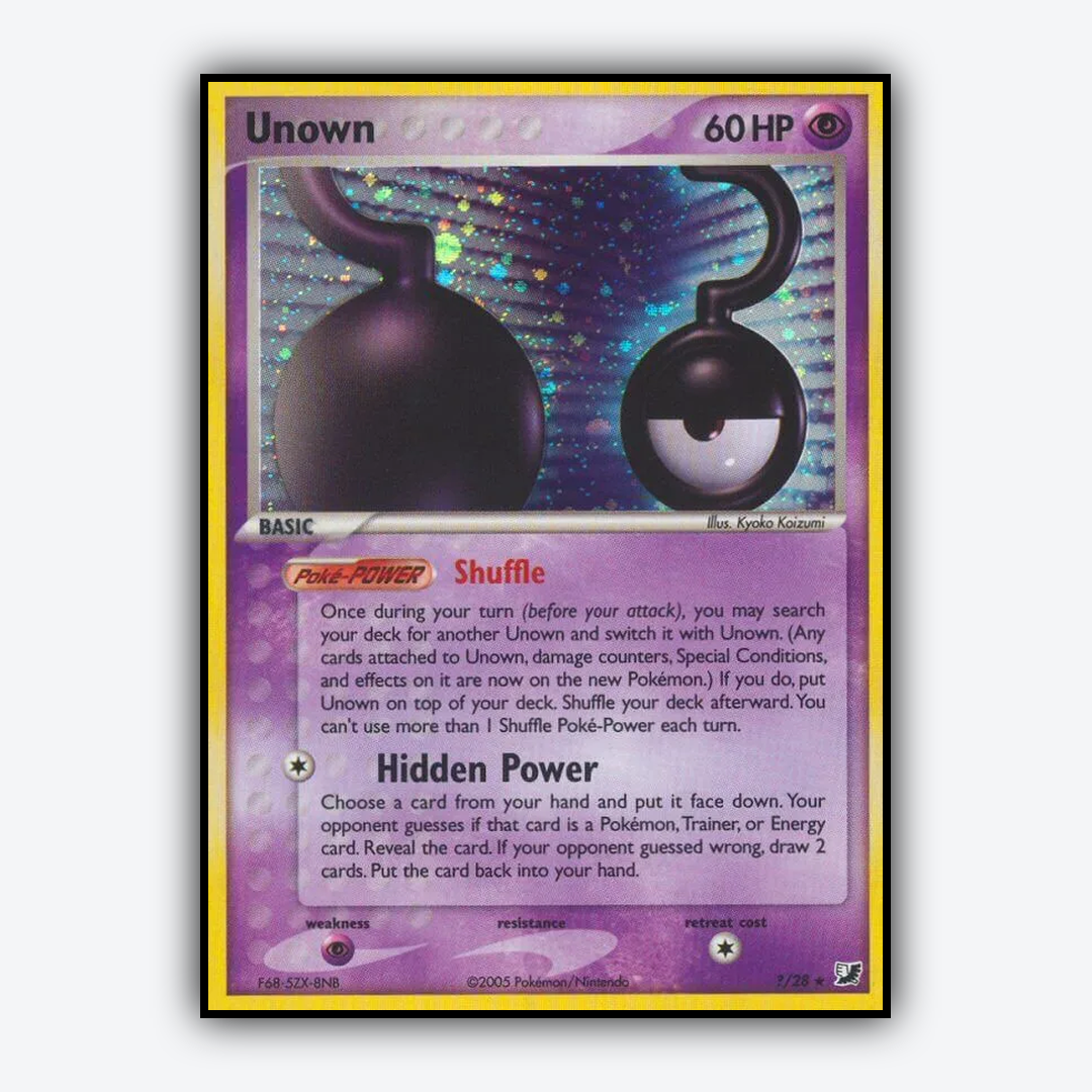 Unown QUESTION_MARK/28 - QUESTION_MARK/28 Unseen Forces Set - Card Rug