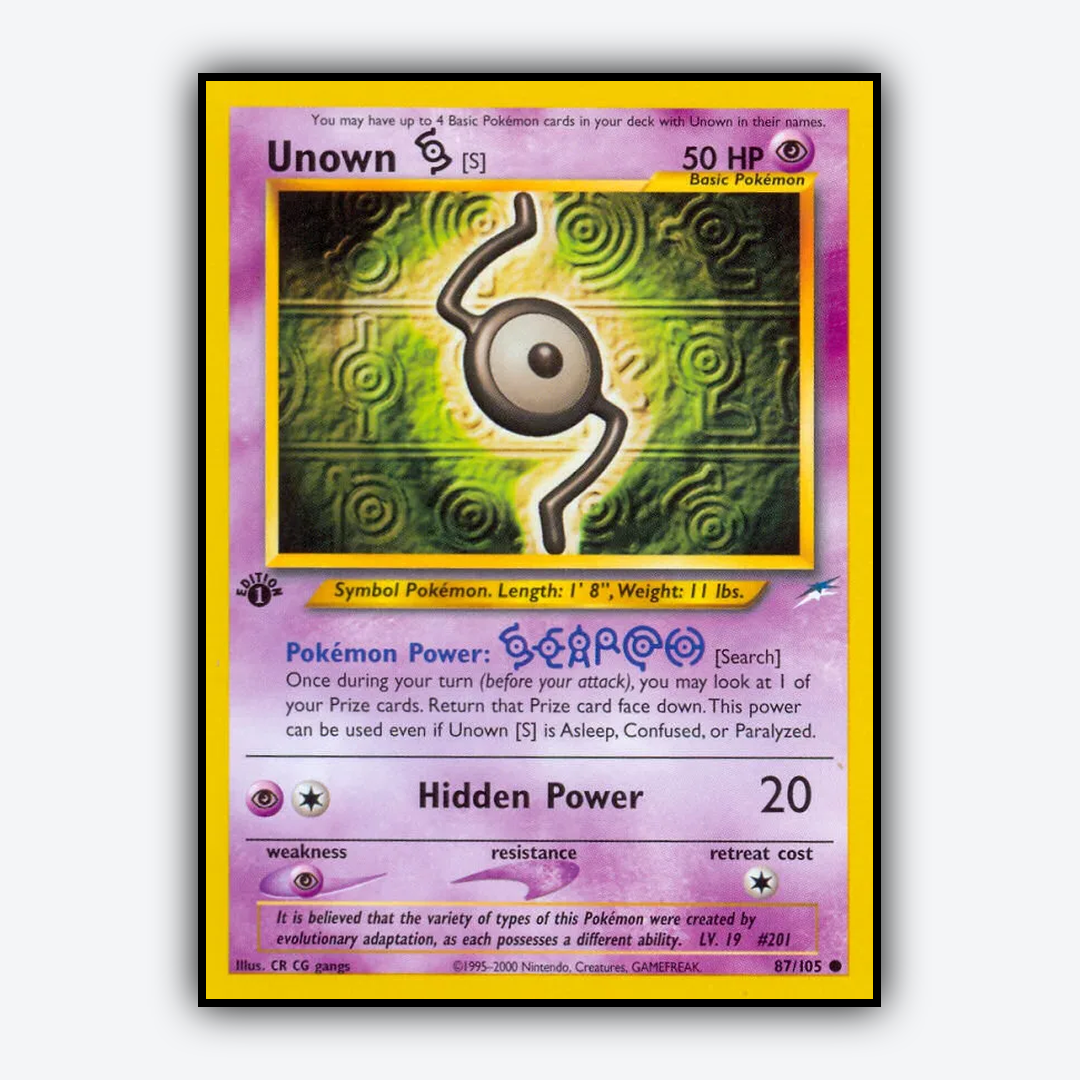 Unown [S] 087/105 - Neo Destiny Set - Card Rug