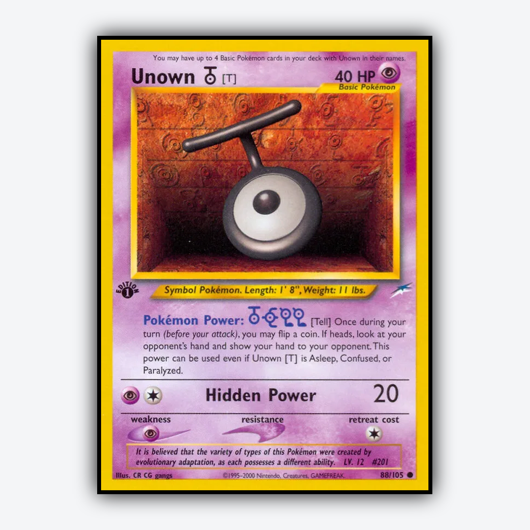 Unown [T] 088/105 - Neo Destiny Set - Card Rug