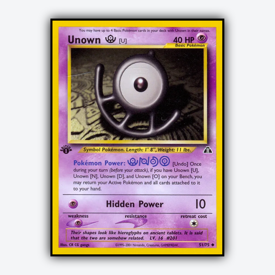 Unown [U] 051/75 - Neo Discovery Set - Card Rug