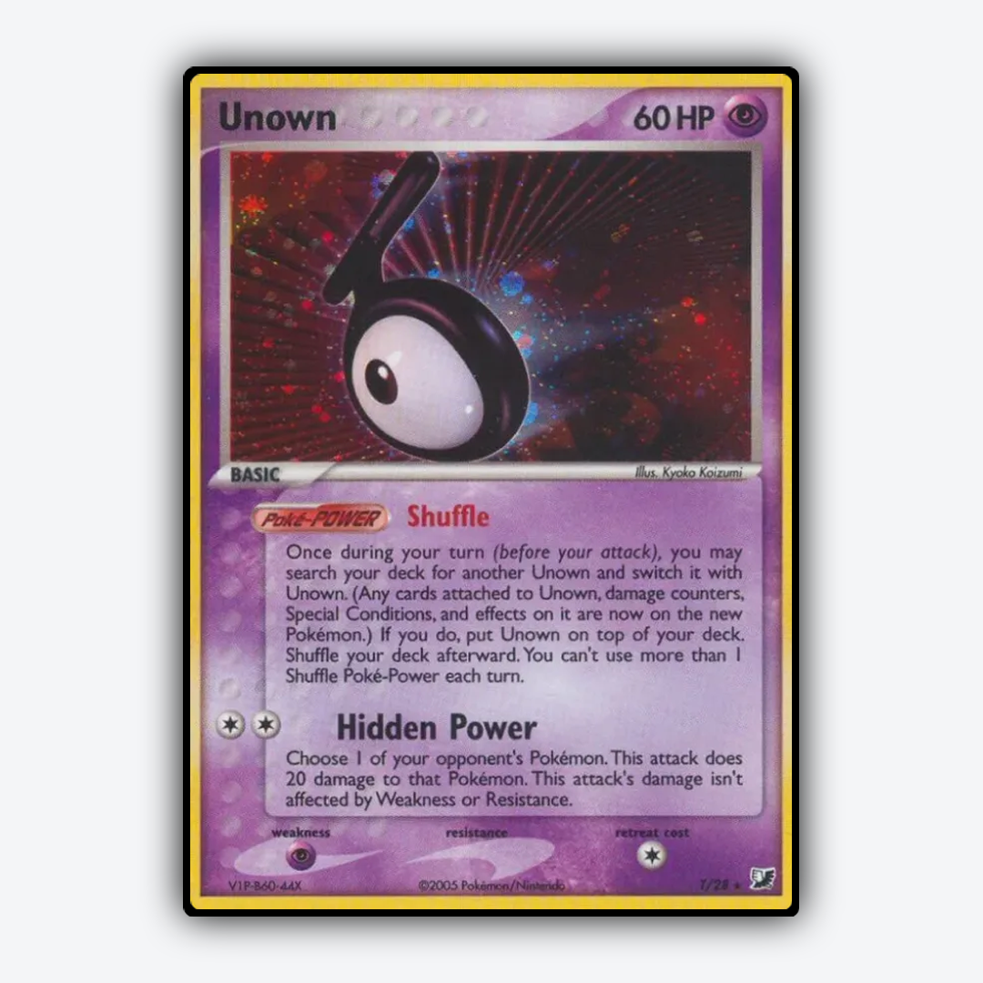 Unown T/115 - Unseen Forces Set - Card Rug