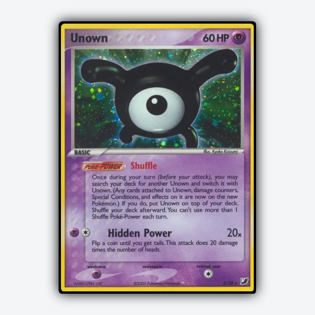 Unown X/115 - Unseen Forces Set - Card Rug