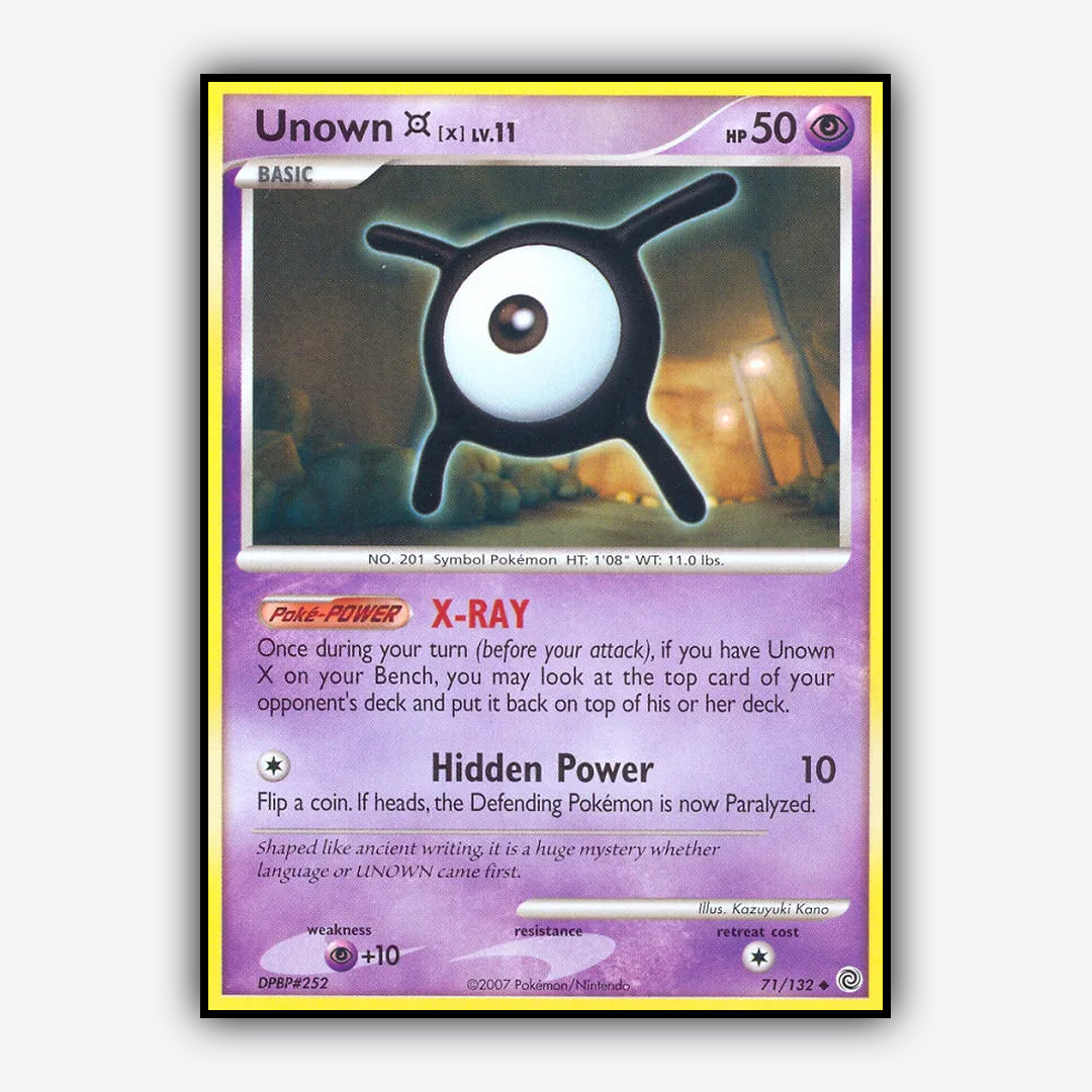 Unown X 071/132 - Secret Wonders Set - Card Rug