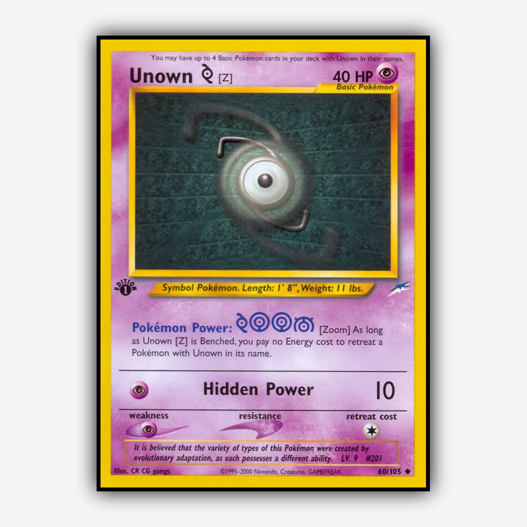 Unown [Z] 060/105 - Neo Destiny Set - Card Rug
