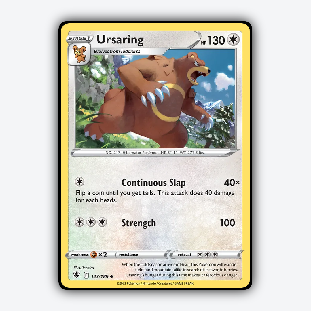 Ursaring 123/189 - Astral Radiance Set - Card Rug