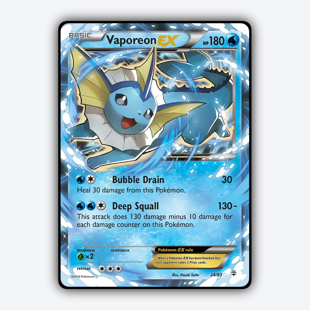 Vaporeon-EX 024/83 - Generations Set - Card Rug