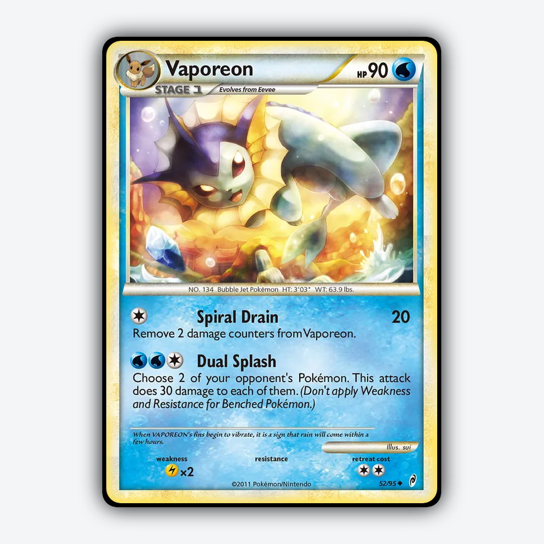 Vaporeon 052/95 - Call of Legends Set - Card Rug
