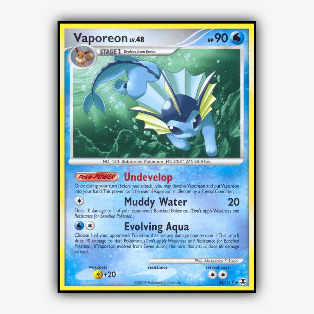 Vaporeon 034/111 - Rising Rivals Set - Card Rug