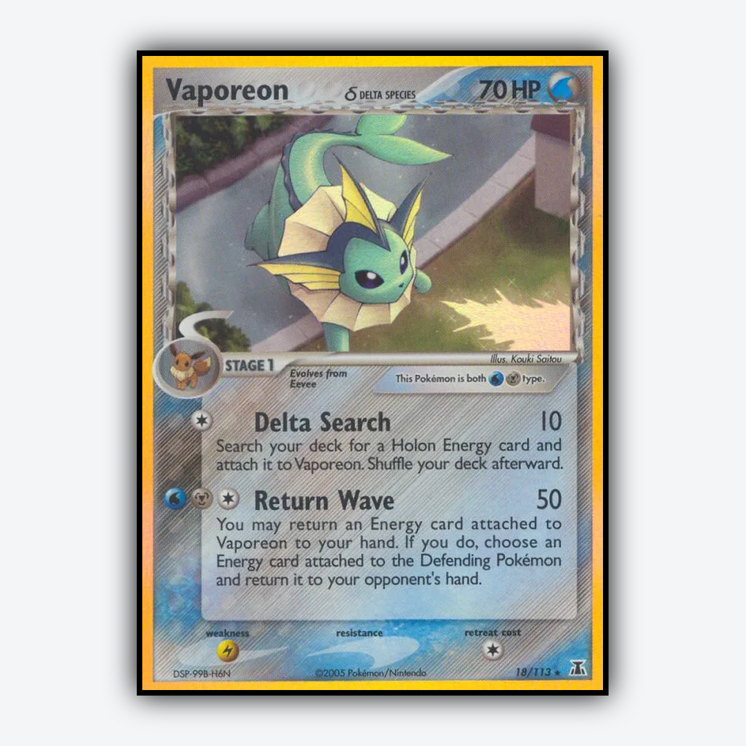 Vaporeon δ 018/113 - Delta Species Set - Card Rug