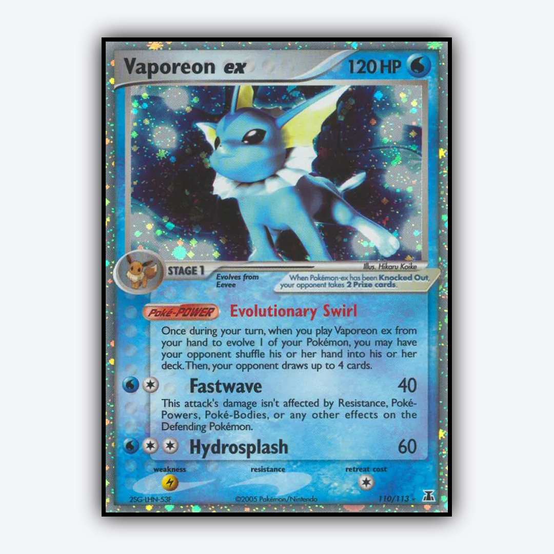 Vaporeon ex 110/113 - Delta Species Set - Card Rug