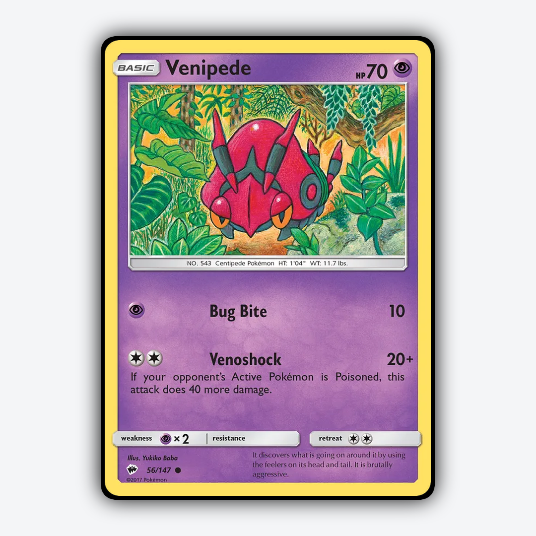 Venipede 056/147 - Burning Shadows Set - Card Rug