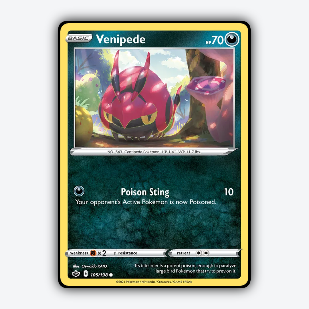 Venipede 105/198 - Chilling Reign Set - Card Rug