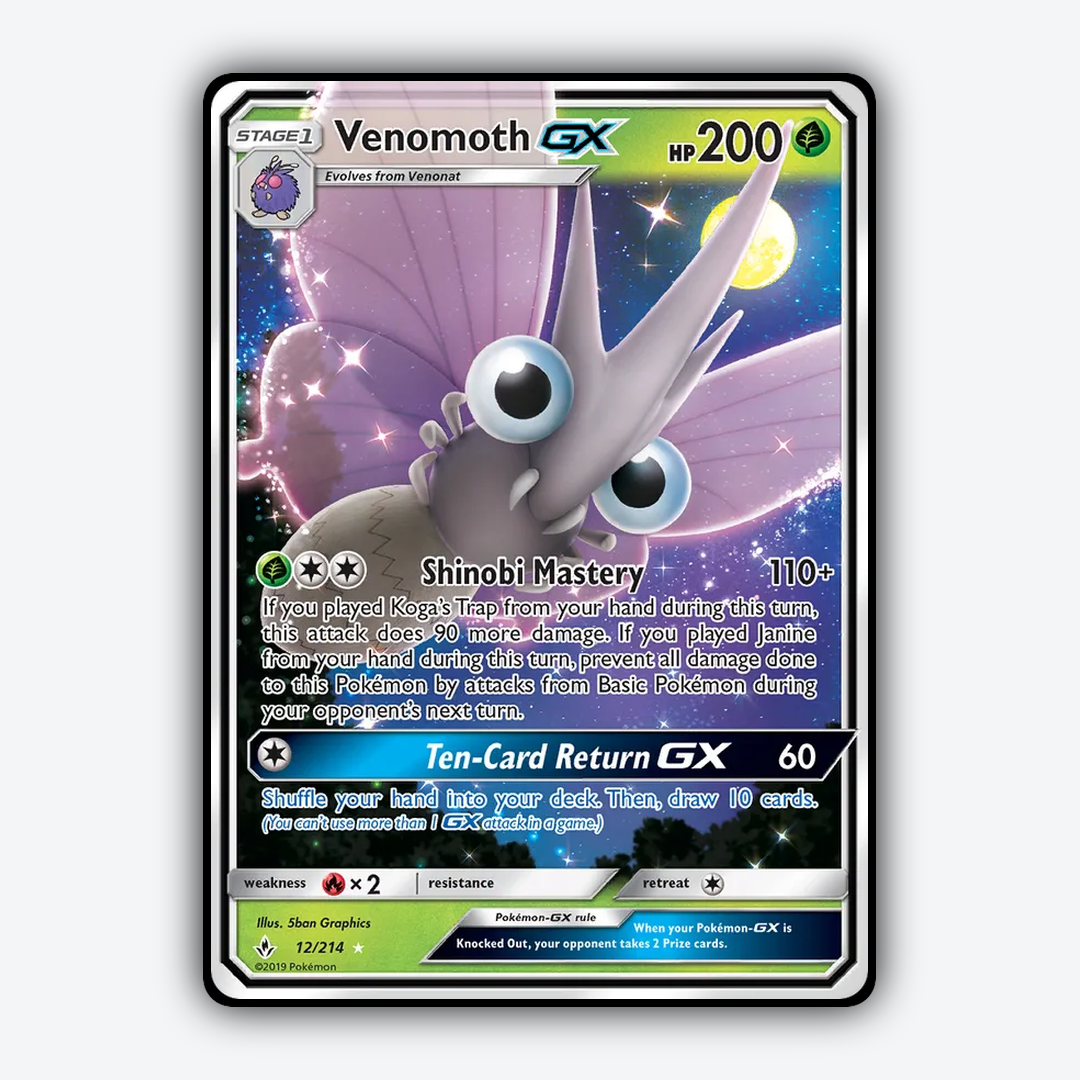 Venomoth-GX 012/214 - Unbroken Bonds Set - Card Rug