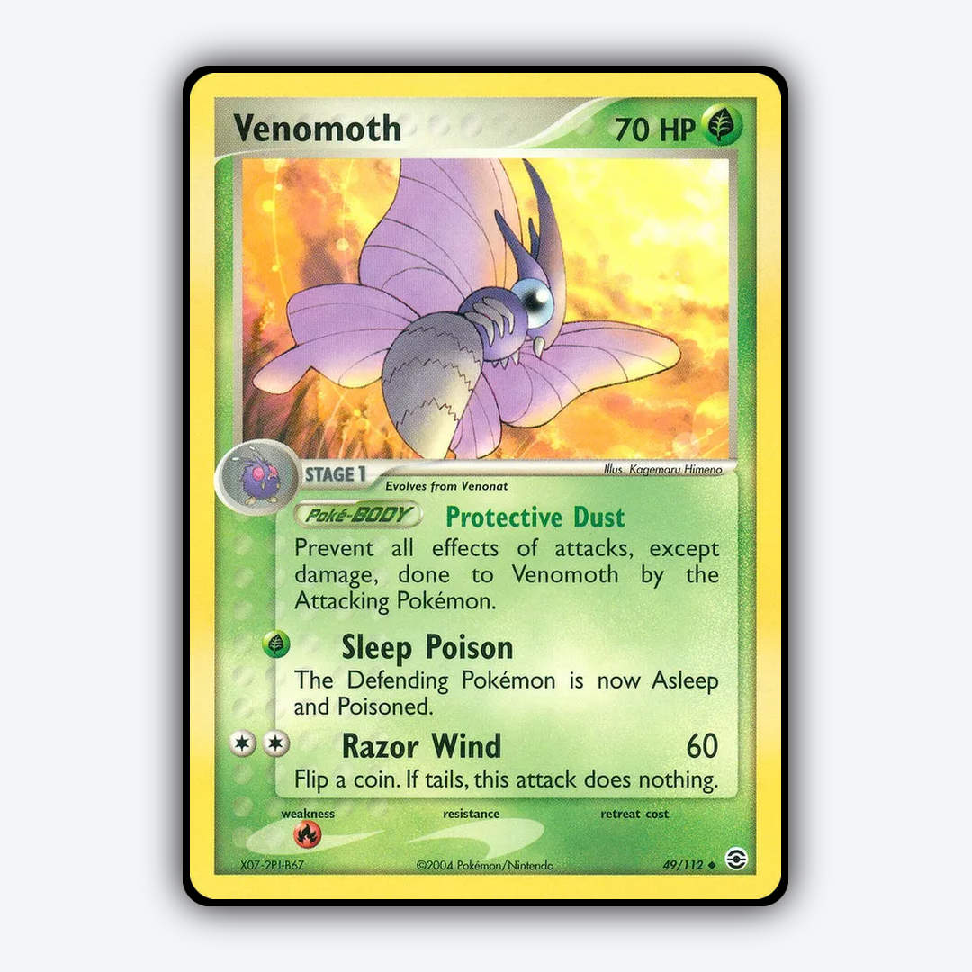 Venomoth 049/112 - FireRed & LeafGreen Set - Card Rug