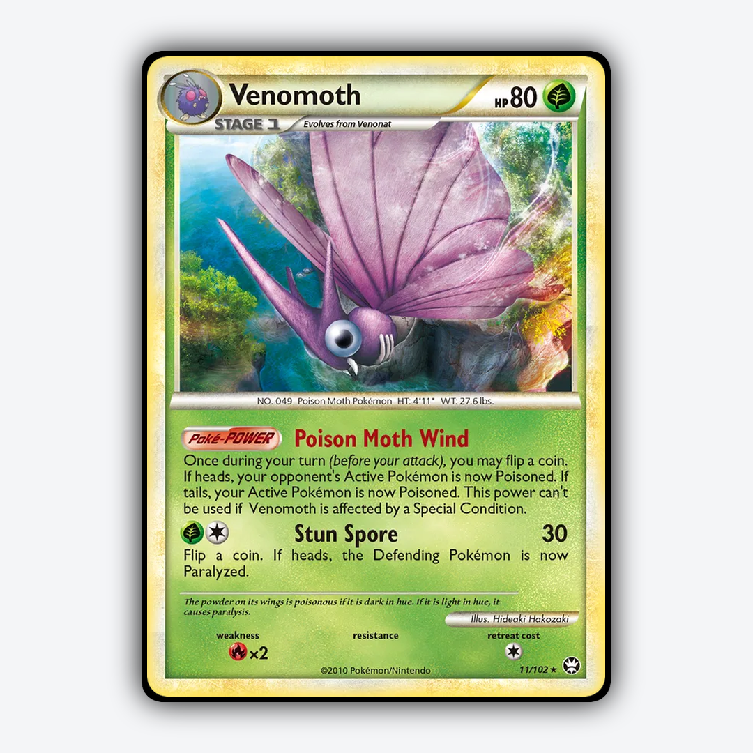 Venomoth 011/102 - HS—Triumphant Set - Card Rug