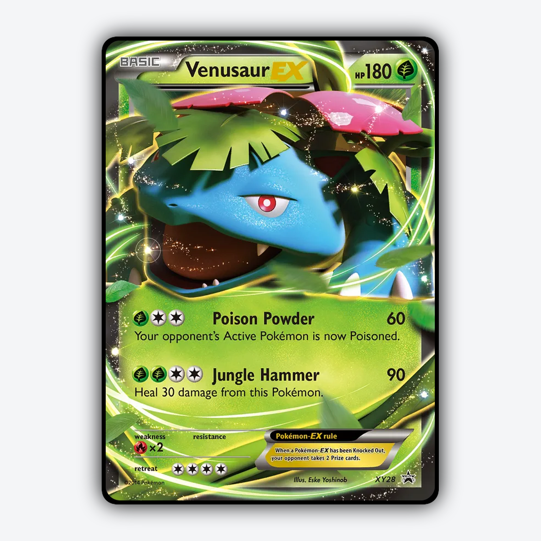 Venusaur-EX #28 - XY Black Star Promos Set - Card Rug