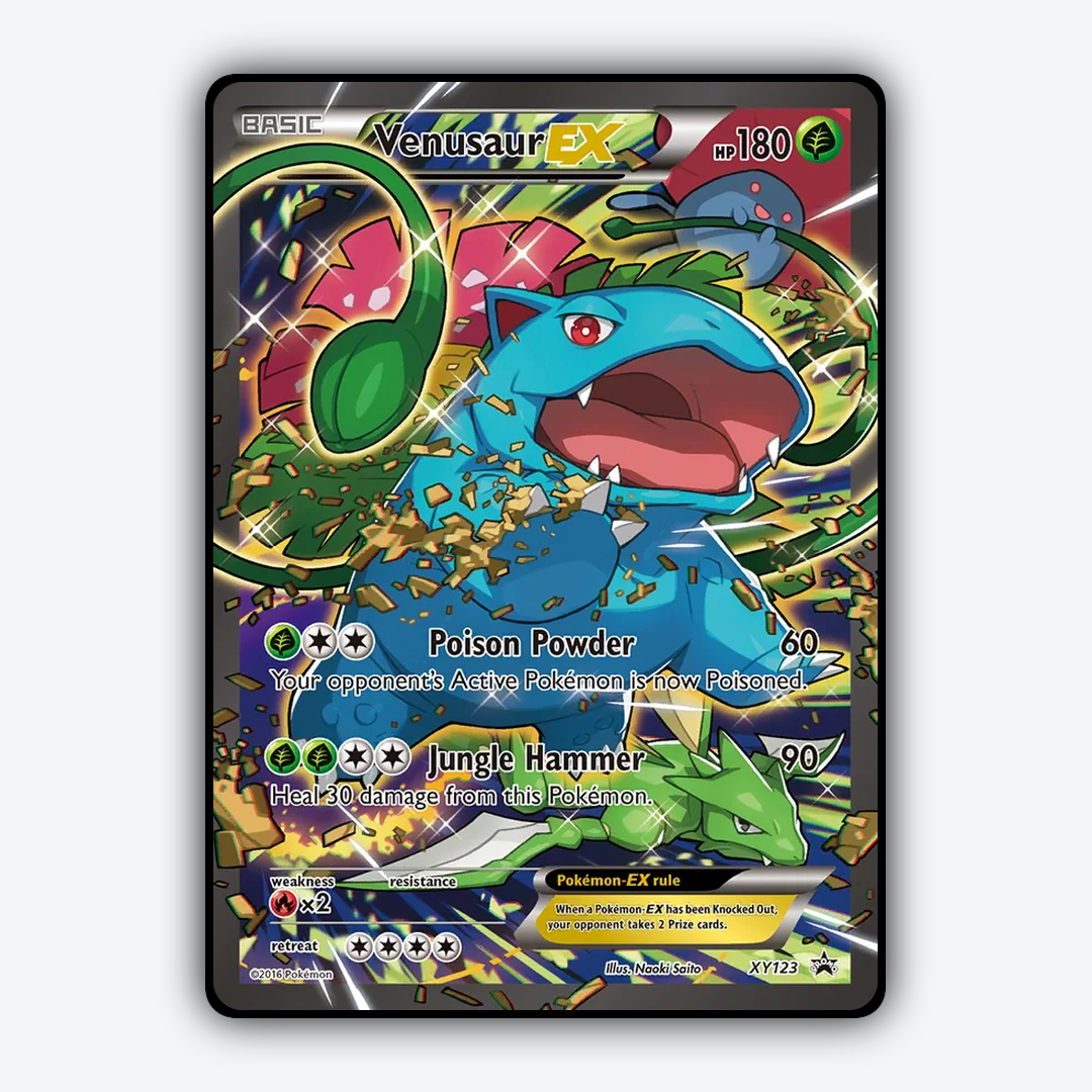 Venusaur-EX #123 - XY Black Star Promos Set - Card Rug