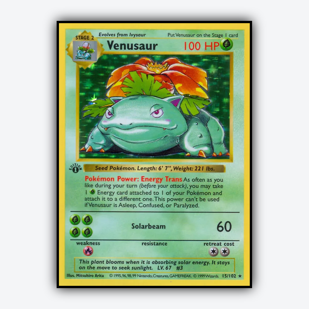 Venusaur #15 - Base Set - Card Rug