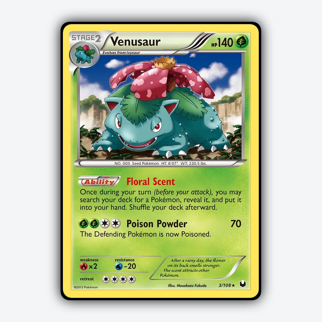 Venusaur 003/108 - Dark Explorers Set - Card Rug
