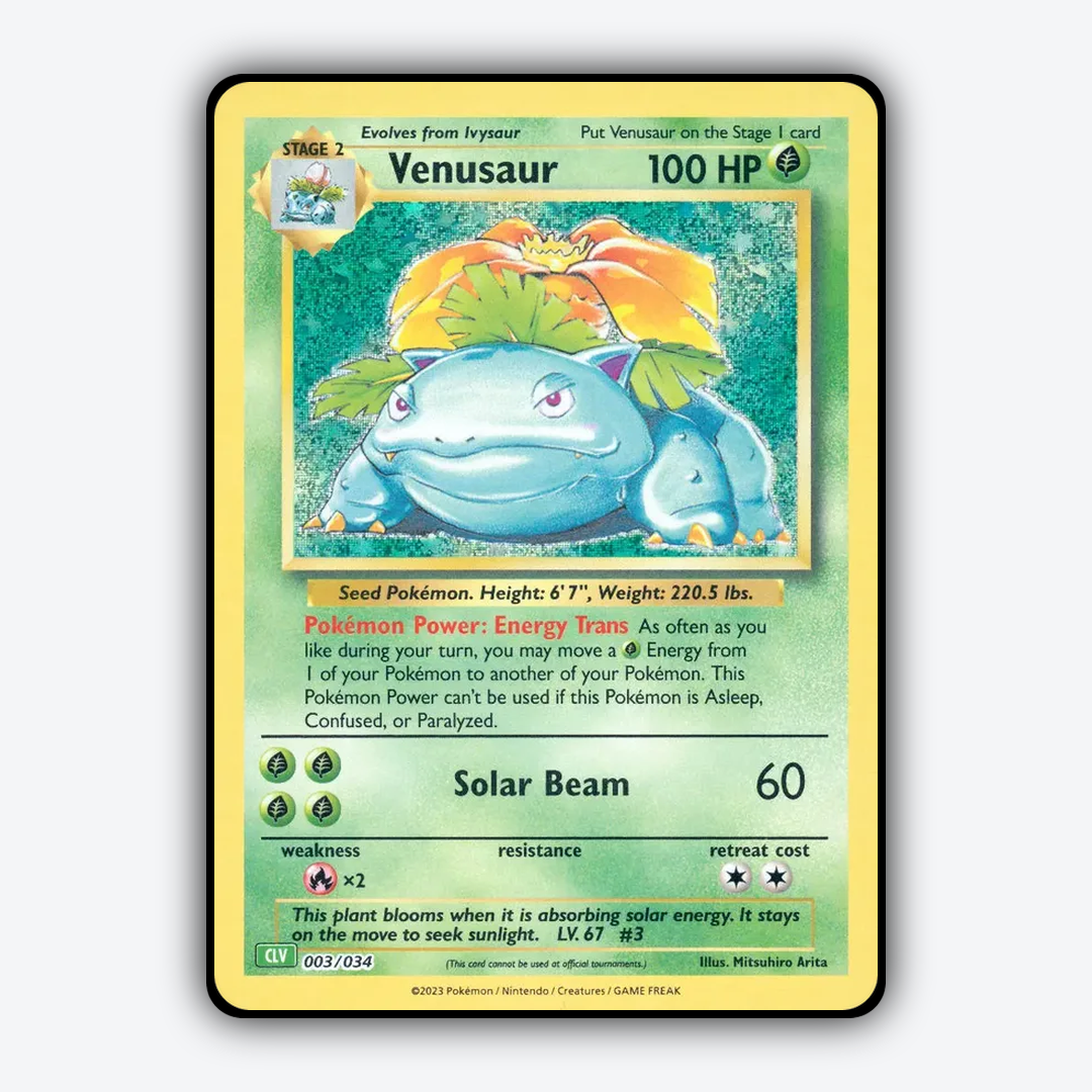 Venusaur 003/034 - Pokémon TCG Classic - Venusaur Set - Card Rug
